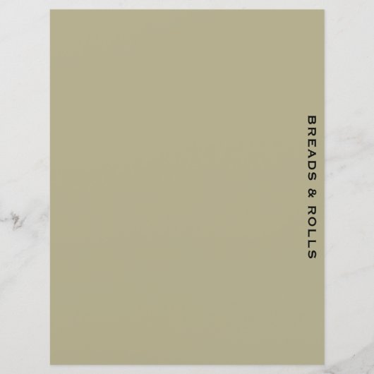 Papier Divider de recette | Sage et noir | Pailles et rou (Devant)