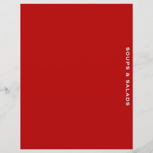 Papier Divider de recette | Soupes et salades | Rouge sim (Devant)