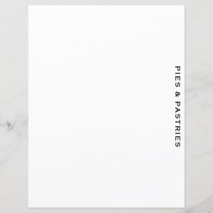 Papier Divider de recette   Tarte et pâtisserie   Blanc s