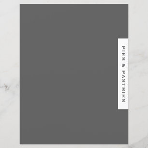 Papier Divider de recette   Tarte et pâtisserie   Gris et