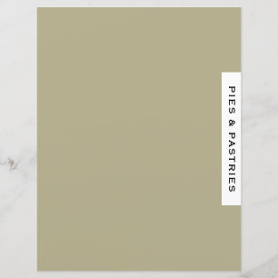 Papier Divider de recette Tarte et pâtisserie Sage no