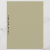 Papier Divider de recette | Tarte et pâtisserie | Simple  (Dos)