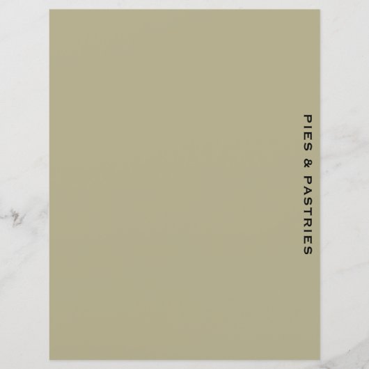 Papier Divider de recette | Tarte et pâtisserie | Simple  (Devant)