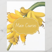 Papier Divider de recettes de banane botanique (Dos)