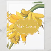 Papier Divider de recettes de banane botanique (Devant / Derrière)