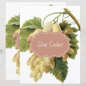 Papier Divider de recettes de raisins blancs botaniques (Devant / Derrière)