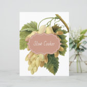 Papier Divider de recettes de raisins blancs botaniques (Debout devant)