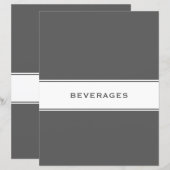 Papier Divider de sujet de recette | Boissons | Gris et b (Devant / Derrière)
