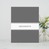 Papier Divider de sujet de recette | Desserts | Gris et b (Debout devant)