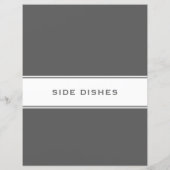 Papier Divider de sujet de recette | Disque latéral | Gri (Dos)