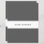 Papier Divider de sujet de recette | Disque latéral | Gri (Devant / Derrière)