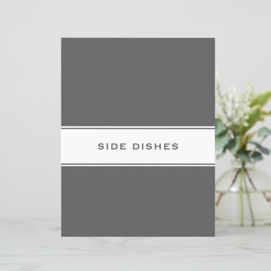 Papier Divider de sujet de recette | Disque latéral | Gri (Debout devant)