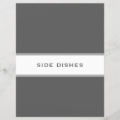 Papier Divider de sujet de recette | Disque latéral | Gri (Devant)