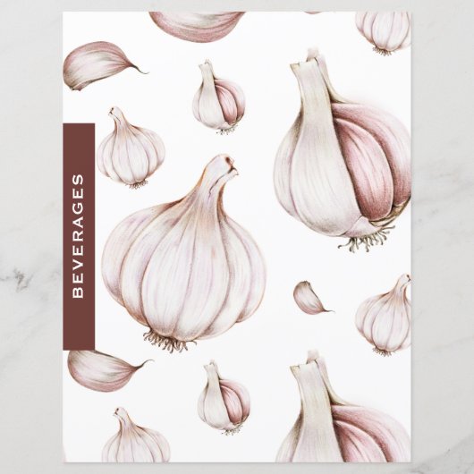 Papier Divider Recette d'ail blanc | Boissons (Dos)