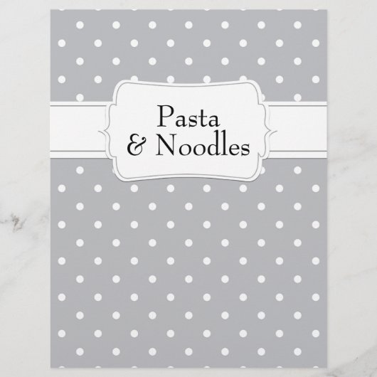 Papier Divider Recette Motif Gris Polkadot (Devant)