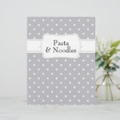 Papier Divider Recette Motif Gris Polkadot (Debout devant)