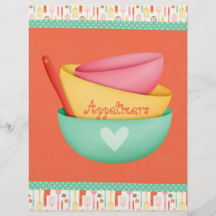 Papier Dividers Classeurs de recettes