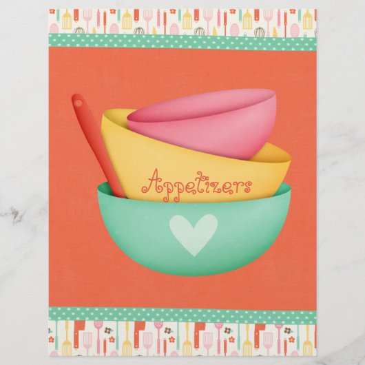 Papier Dividers Classeurs de recettes (Devant)