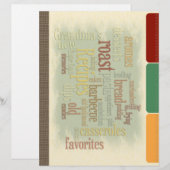 Papier Dividers de recettes avec onglets Faux pour Classe (Devant / Derrière)