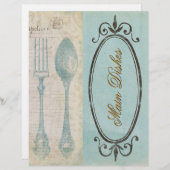 Papier Dividers Recette Lettres Antiques (Devant / Derrière)