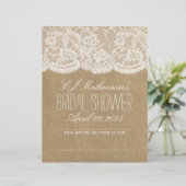 Papier Dividers Rustic Kraft & Lace Fête des mariées Rece (Debout devant)