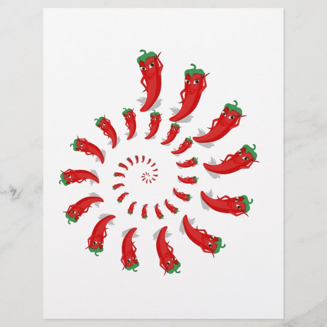 Papier Divine Poivron Rouge en Spirale (Devant)