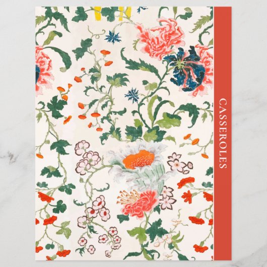 Papier Diviseur de catégorie | Casseroles | Floral élégan (Devant)