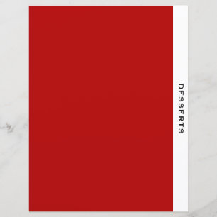 Papier Diviseur de chapitre   Desserts   Noir rouge et bl