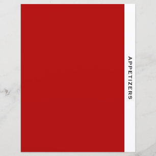 Papier Diviseur de chapitre Entrée Noir rouge et blan