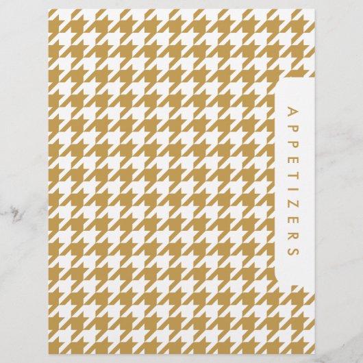 Papier Diviseur de recettes Houndstooth / Entrées / Perso (Devant)