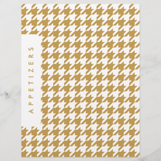 Papier Diviseur de recettes Houndstooth / Entrées / Perso (Dos)