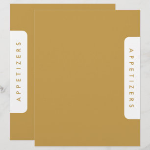 Papier Diviseur de recettes Houndstooth / Entrées / Perso