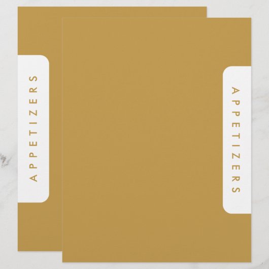 Papier Diviseur de recettes Houndstooth / Entrées / Perso (Devant / Derrière)