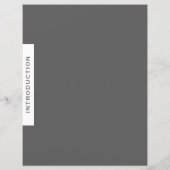 Papier Diviseur de section classeur | Introduction | Gris (Dos)