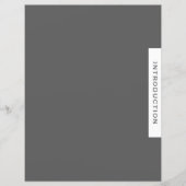 Papier Diviseur de section classeur | Introduction | Gris (Devant)