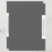 Papier Diviseur de section classeur | Présentation | Gris (Devant / Derrière)