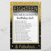 Papier Dix-huit Comment connaissez-vous bien la fille d'a (Devant)