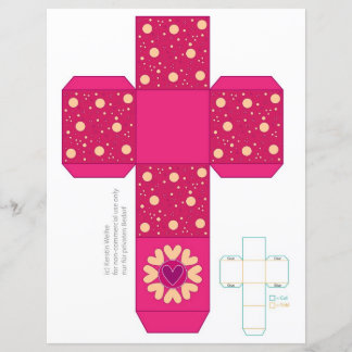 Papier do-it-yourself coloré à la mode coeur et boîte à p