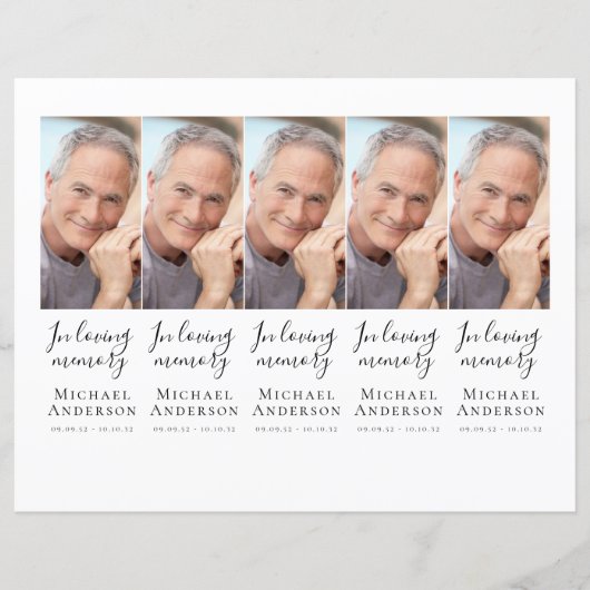 Papier do-it-yourself Photo Sympathy Funeral Prayer Signe (Devant)