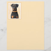 Papier Doberman Pinscher Peinture non découpée Art origin (Devant)