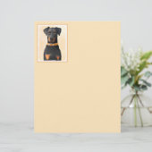 Papier Doberman Pinscher Peinture non découpée Art origin (Debout devant)
