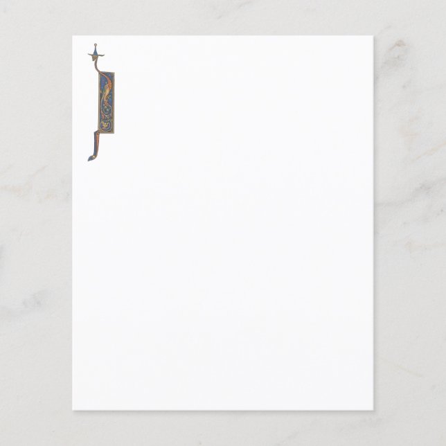 Papier Document J initial éclairé (Devant)