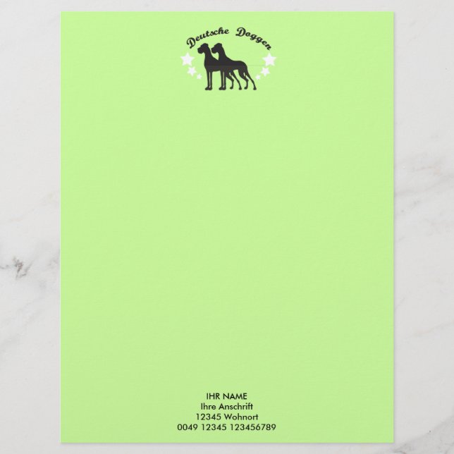 Papier Dogues allemands (Devant)