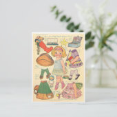 PAPIER DOLL DOLLY DINGLE CHRISTMAS BRIEFKAART (Staand voorkant)