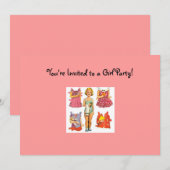  papier Doll-uitnodigingen Kaart (Voorkant / Achterkant)