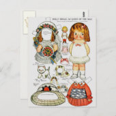 Papier Dolly Queen of the May Paper Doll Carte pos (Devant / Derrière)