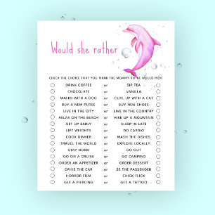 Papier Dolphin baby shower Voudrait-elle plutôt jouer