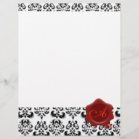 PAPIER DOMMAQUES NOIRS ET BLANCS, MONOGRAMME DE SCEAU DE (Devant)