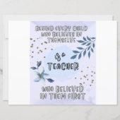 Papier Don d'appréciation de l'enseignant. (Dos)