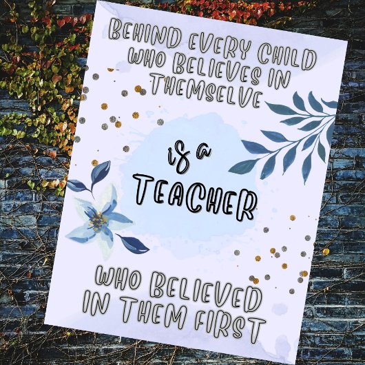 Papier Don d'appréciation de l'enseignant.